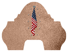 DARAY-L-421-SH-BZ Flag at Rest Shimmer Bronze